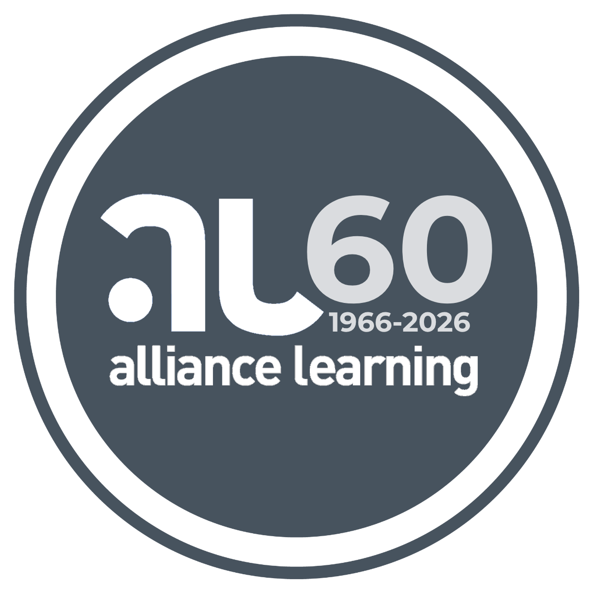 Alliance Learning 60th anniversary badge